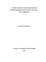 Control stategy for marine riser of position moored vessel in open and level ice covered sea 