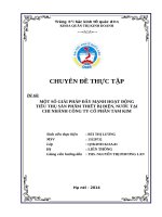 Một số giải pháp đẩy mạnh hoạt động tiêu thụ sản phẩm thiết bị điện, nước tại chi nhánh công ty cổ phần Tam Kim