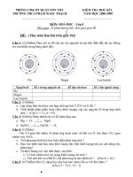 Đề thi hóa hk1 2008 2009 (01)