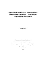 Approaches to the design of model predictive controller for constrained linear systems with bounded disturbances