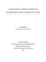 Globalization, cultural security and television regulation in the post WTO china 