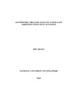 Asymmetric organocatalytic conjugate additions with vinyl sulfones 