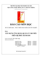 XÂY DỰNG ỨNG DỤNG QUẢN LÝ CHI TIÊU TRÊN HỆ ĐIỀU HÀNH iOS