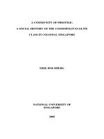 A community of prestige  a social history of the cosmopolitan elite class in colonial singapore