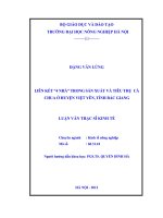 Liên kết 4 nhà trong sản xuất và tiêu thụ cà chua ở huyện việt yên, tỉnh bắc giang