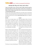 Bài luận mẫu tiếng anh science and its effects