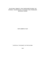 Analysis, design and implementation of energy harvesting systems for wireless sensor nodes 