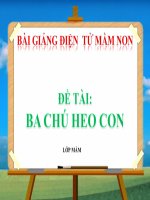 Bài giảng điện tử mầm non lớp Mầm đề tài Ba chú heo con