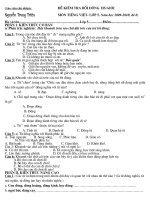 ĐỀ ÔN THI HS GIỎI TIẾNG VIỆT   LỚP 5 ĐỀ SỐ 8