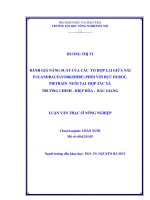 Đánh giá năng suất của các tổ hợp lai giữa nái f1(landrace x yorkshire) phối với đực duroc, pietrain nuôi tại hợp tác xã trường chinh hiệp hoà bắc giang