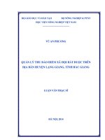 Quản lý thu bảo hiểm xã hội bắt buộc trên địa bàn huyện lạng giang tỉnh bắc giang