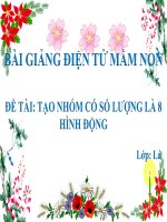 Bài giảng điện tử mầm non lớp Lá đề tài Tạo nhóm có số lượng là 8 hình động