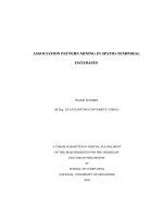 Association pattern mining in spatio temporal databases