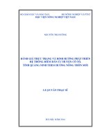 Đánh giá thực trạng và định hướng phát triển hệ thống điểm dân cư huyện cô tô, tỉnh quảng ninh theo hướng nông thôn mới