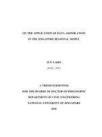 On the application of data assimilation in the singapore regional model 