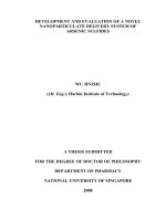 Development and evaluation of a novel nanoparticulate delivery system of arsenic sulfides 