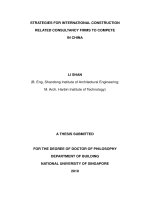 Strategies for international construction related consultancy firms to compete in china 