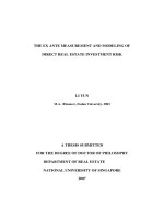 The ex ante measurement and modeling of direct real estate investment risk 