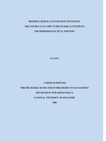 Property rights as investment incentives  the contractual structure of rd activities in biopharmaceutical industry 
