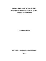 Characterization of interfacial mechanical properties using wedge indentation method 1 