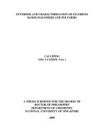 Synthesis and characterization of fluorene based oligomers and polymers 