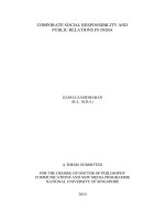 Corporate social responsibility and public relations in india 