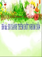 Bài giảng điện tử mầm non lớp Mầm đề tài So sánh thêm bớt nhóm số 4