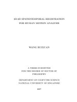 3D 2d spatiotemporal registration for human motion analysis