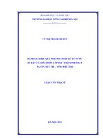 Đánh giá hiệu quả phương pháp xử lý nước rỉ rác của bãi chôn lấp rác thải sinh hoạt tại thành phố việt trì tỉnh phú thọ
