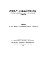 Approaches to the design of model predictive controllers for linear, piecewise linear and nonlinear systems