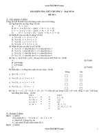 Bài kiểm tra viết chương 1 đại số 10