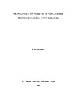 Immunomodulatory properties of polysaccharide protein complex from lycium barbarum l 