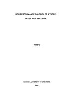 High performance control of a three phase PWM rectifier 