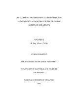 Development and implementation of efficient segmentation algorithm for the design of antennas and arrays 