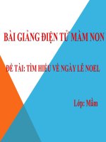 Bài giảng điện tử mầm non lớp Mầm đề tài Tìm hiều về ngày lễ noel