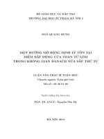 Một hướng mở rộng định lí về sự tồn tại điểm bất động của toán tử lõm trong không gian banach thực nửa sắp thứ tự