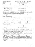 Đề và đáp án ôn tốt nghiệp chương 3, 4 Vật lý 12 (10 11)