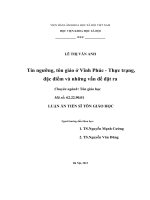 Tín ngưỡng, tôn giáo ở vĩnh phúc thực trạng, đặc điểm và những vấn đề đặt ra