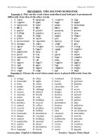 Ôn tập Anh 6 Kì 2 Phonetics