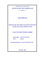 Đánh giá việc thực hiện các quyền sử dụng đất huyện lạng giang, tỉnh bắc giang