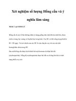 Xét nghiệm số lượng hồng cầu và ý nghĩa lâm sàng 