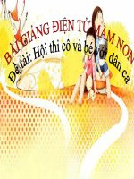 Bài giảng điện tử mầm non lớp Chồi đề tài Hội thi cô và bé với dân ca