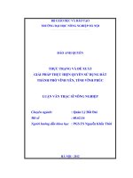 Thực trạng và đề xuất giải pháp thực hiện quyền sử dụng đất thành phố vĩnh yên, tỉnh vĩnh phúc