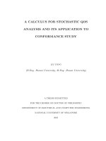 A calculus for stochastic qos analysis and its application to conformance study