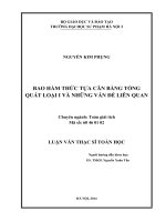 Bao hàm thức tựa cân bằng tổng quát loại i và những vấn đề liên quan