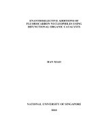 Enantioselective additions of fluorocarbon nucleophiles using bifunctional organic catalysts 
