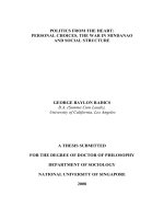 Politics from the heart  personal choices, the war in mindanao, and social structure 