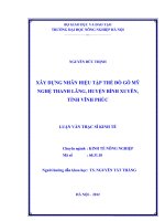 Xây dựng nhãn hiệu tập thể đồ gỗ mỹ nghệ thanh lãng, huyện bình xuyên, tỉnh vĩnh phúc