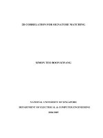 2D correlation for signature matching
