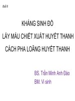 bài giảng chiết xuất và pha loãng huyết thanh 
